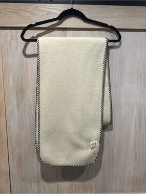 DONNI. Polar Fleece Stitch Scarf. Cream